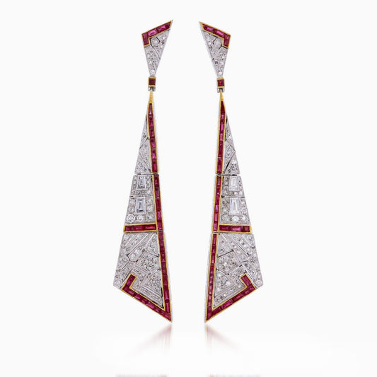 Avant Garde Ruby Earrings