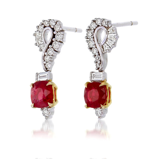 Paisley Natural Ruby Earrings