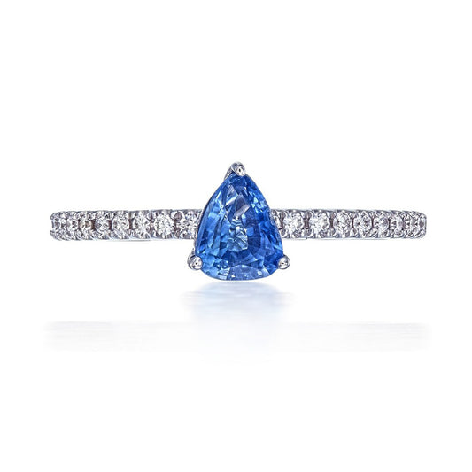 Bermuda Kashmir Blue Sapphire Diamond Ring