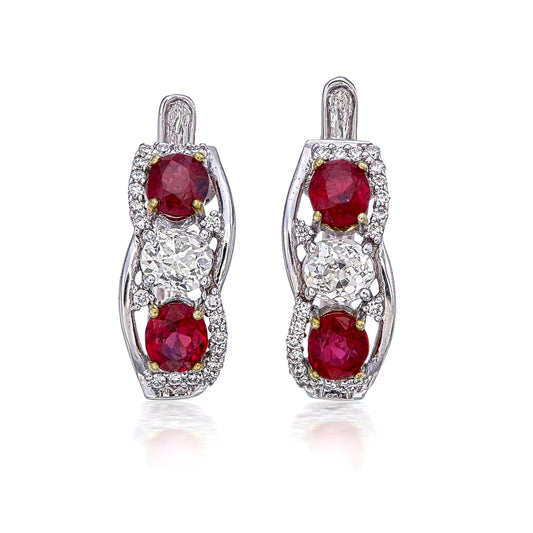 Mini Ruby Hoops