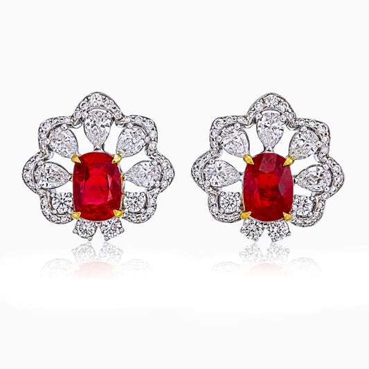 Fauna Red Ruby Earrings