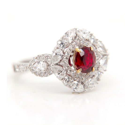 Blooming Natural Ruby Ring