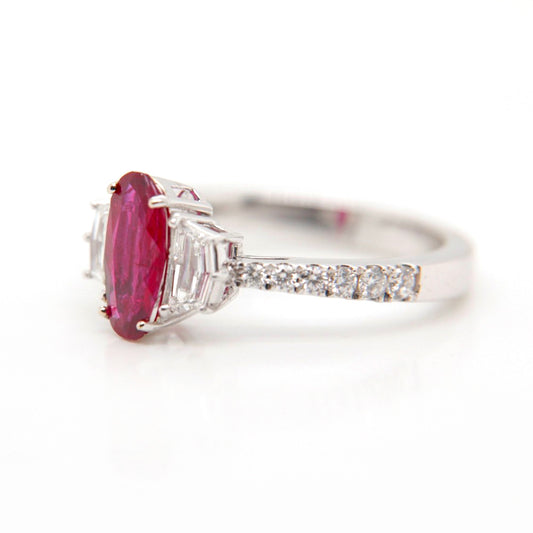 Bullet Precious Ruby Ring