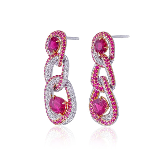 Ruby Border Earring