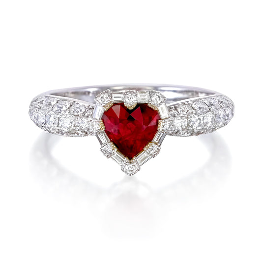Milagro Heart Ruby Ring