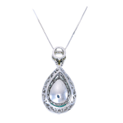 4.56 Carat Colombian Emerald and Diamond Pendant in 18 Karat Gold