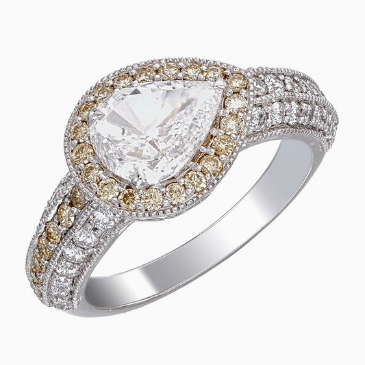 GIA Certified 1.05 Carat Diamond Ring In 18 Karat White Gold