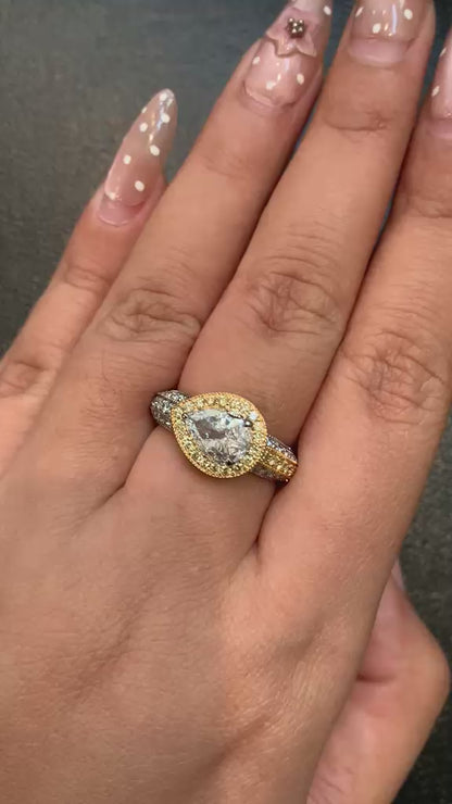 GIA Certified 1.05 Carat Diamond Ring In 18 Karat White Gold